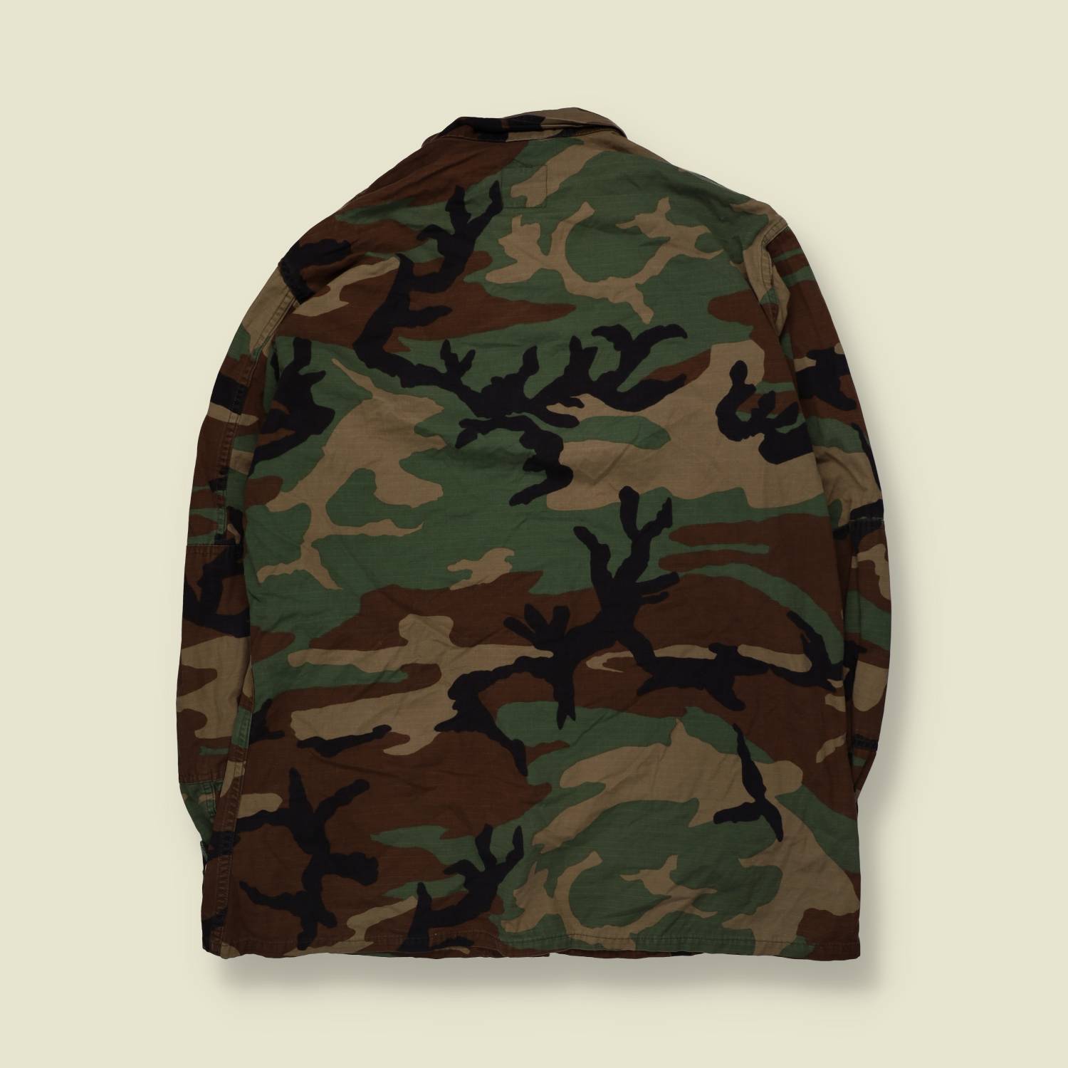 1980s–1990s U.S. Army | Woodland BDU Shirt | Camouflage - L