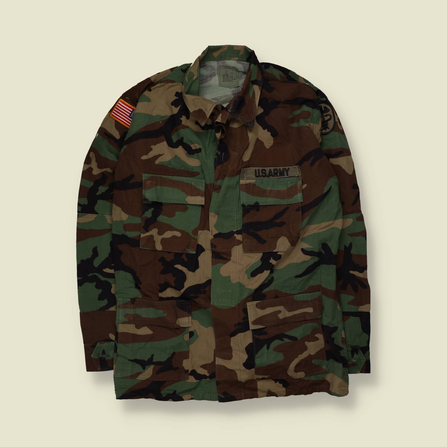 1980s–1990s U.S. Army | Woodland BDU Shirt | Camouflage - 2XL