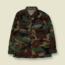 1980s–1990s U.S. Army | Woodland BDU Shirt | Camouflage - M