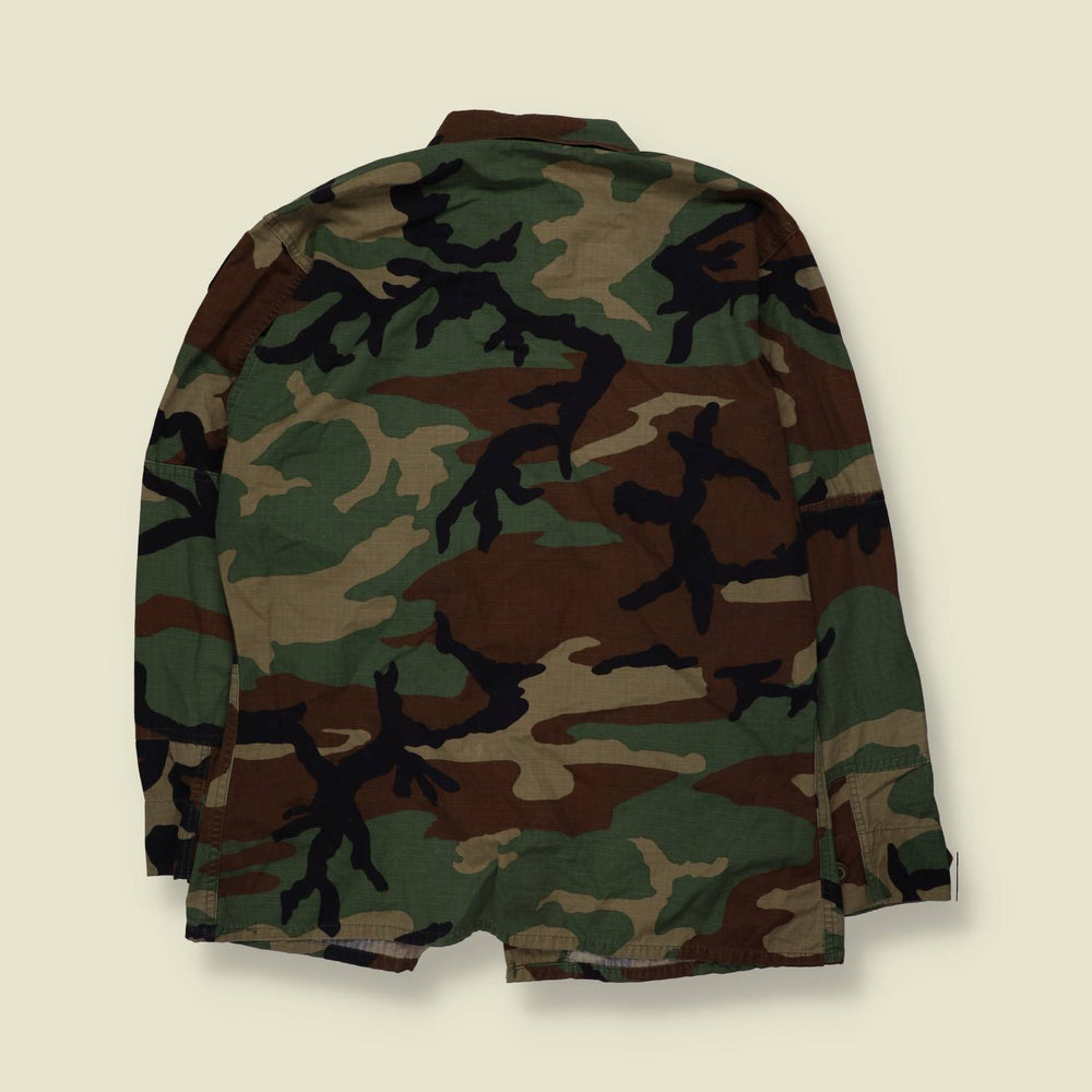 1980s–1990s U.S. Army | Woodland BDU Shirt | Camouflage - M