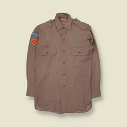 1960s Ukrainian American Youth Association | Uniform Shirt | Tan - S