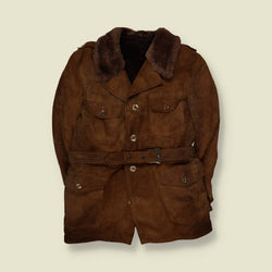 1970s | Belted Suede Jacket | Brown - L