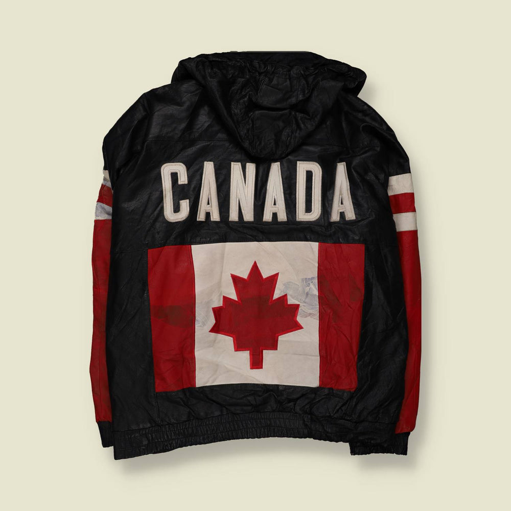 1990s Casanova | Canada Leather Jacket | Black - 4XL