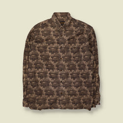 1990s–2000s Woolrich | Bison Print Shirt | Brown - 2XL