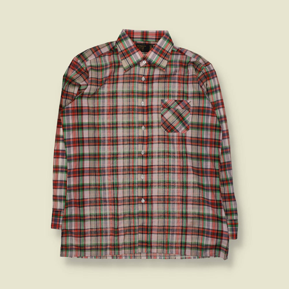 1970s | Check Shirt | Red & Green - 2XL