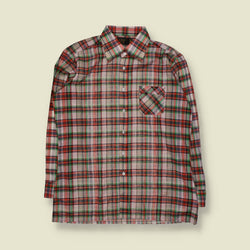 1970s | Check Shirt | Red & Green - 2XL