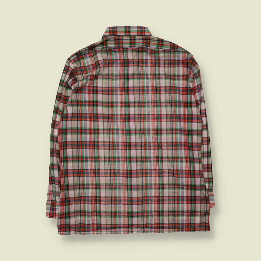 1970s | Check Shirt | Red & Green - 2XL