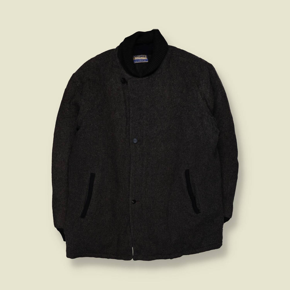 1950s–1960s Windbreaker | Wool Jacket | Charcoal - XL