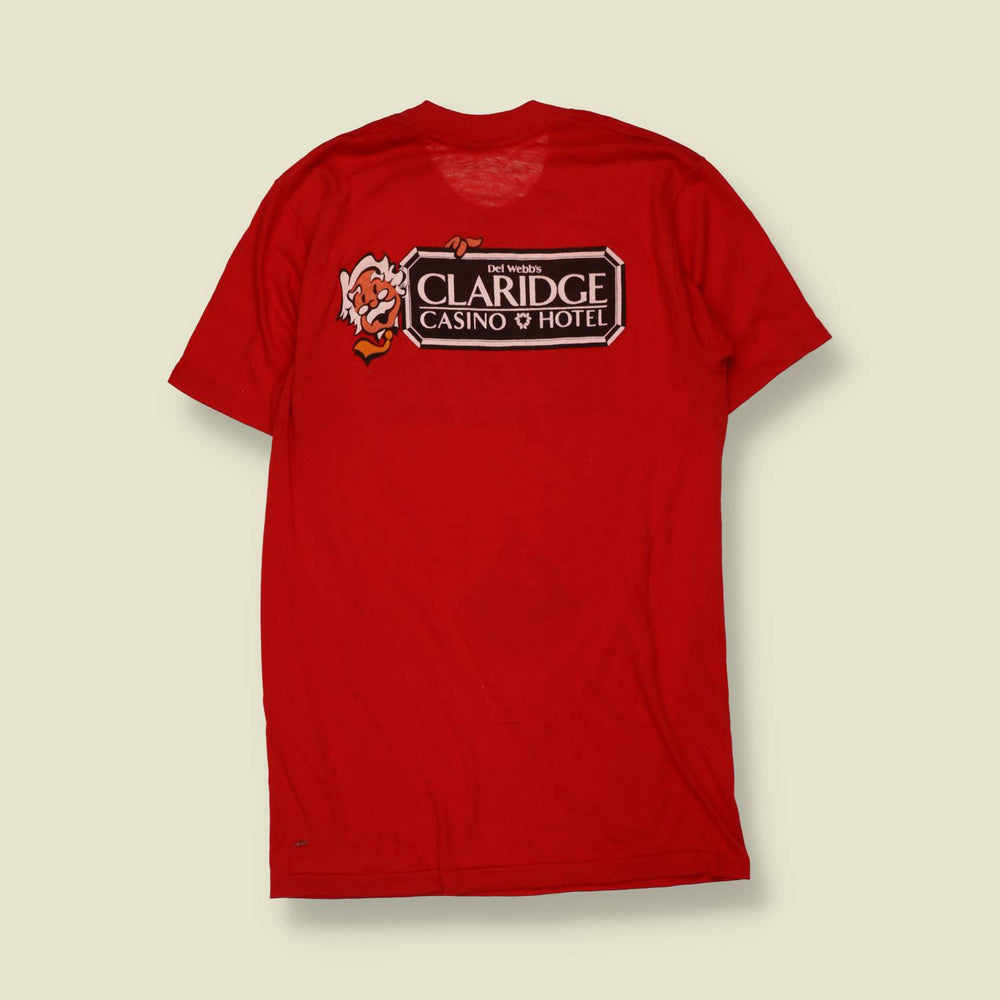 1970s | Claridge Casino Hotel | Novelty Graphic T-Shirt | Red - XXS