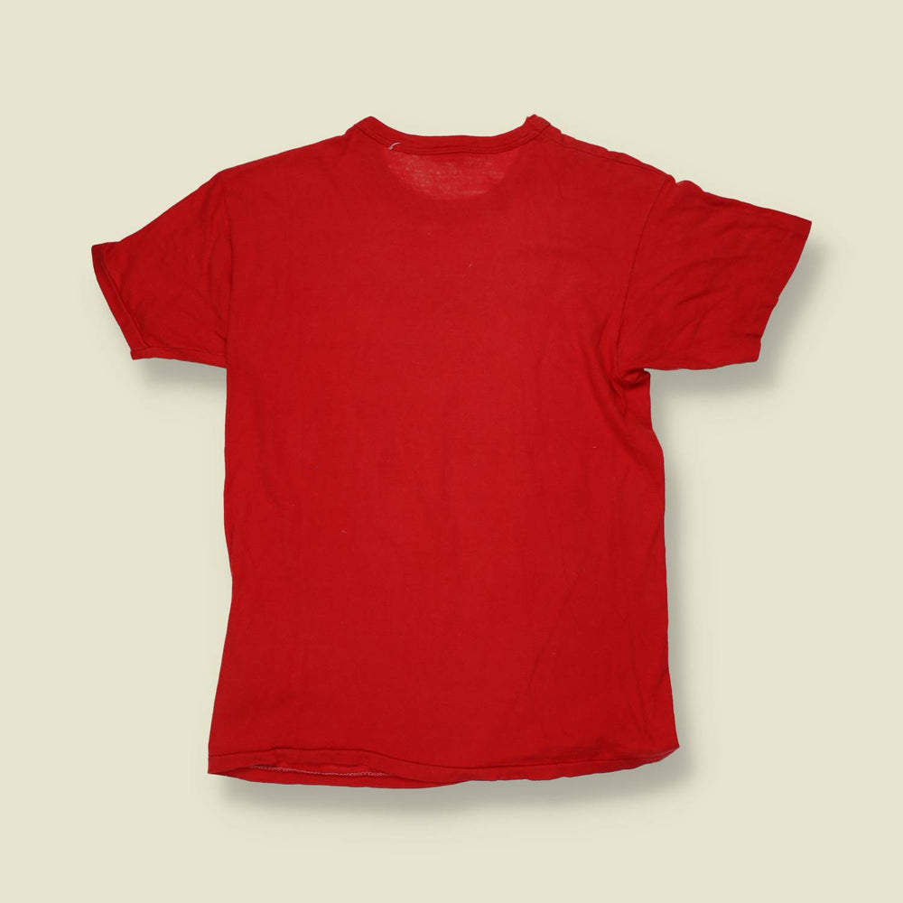1970s | Russell Athletic | Pharmacists Graphic T-Shirt | Red - XXS