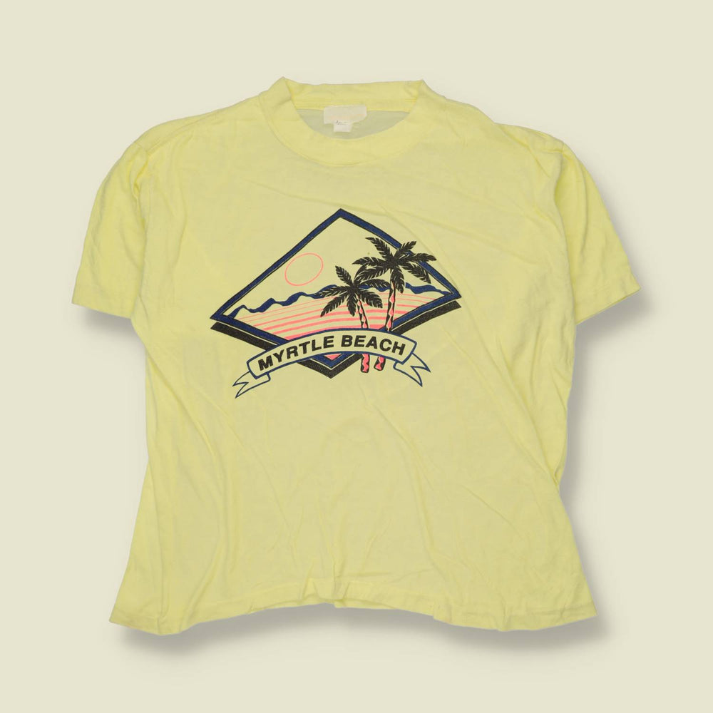 1970s | Myrtle Beach Graphic T-Shirt | Yellow - L