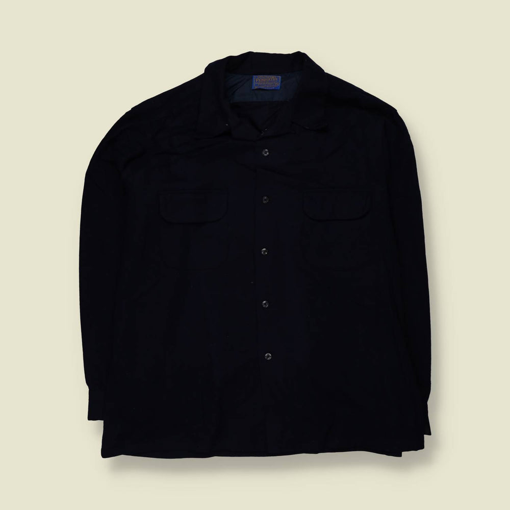 1970s | Pendleton | Board Shirt | Dark Blue - XL