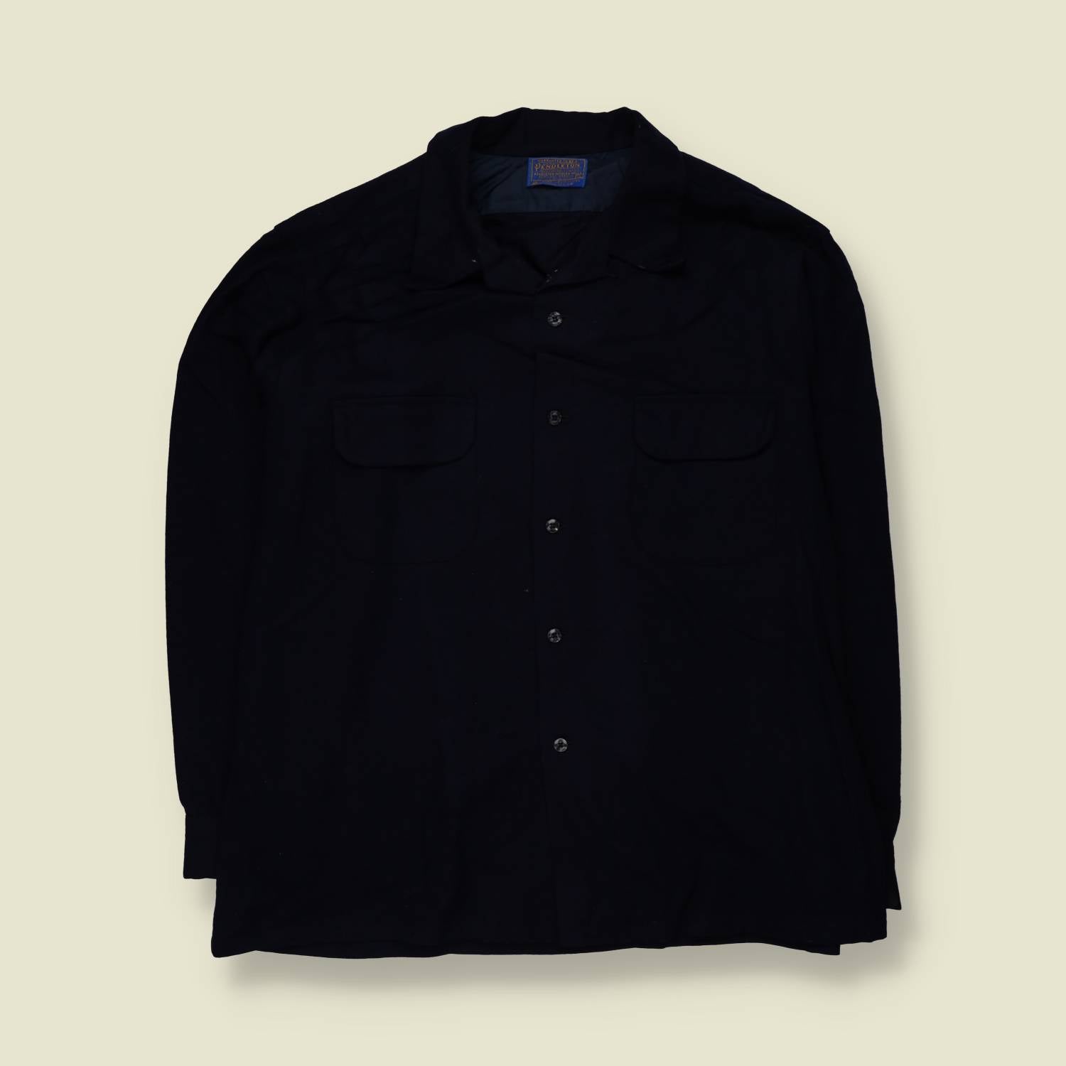 1970s | Pendleton | Board Shirt | Dark Blue - XL