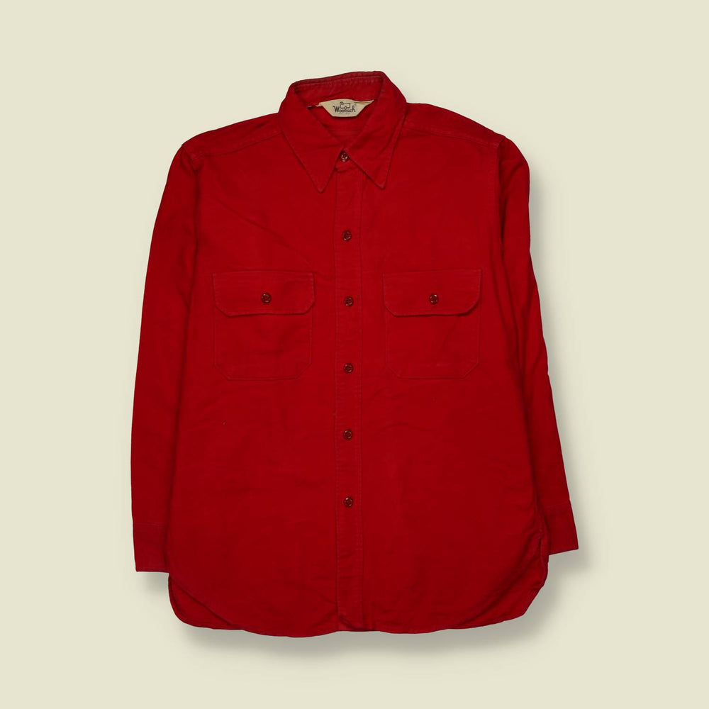1970s | Woolrich | Chamois Shirt | Red - XXL