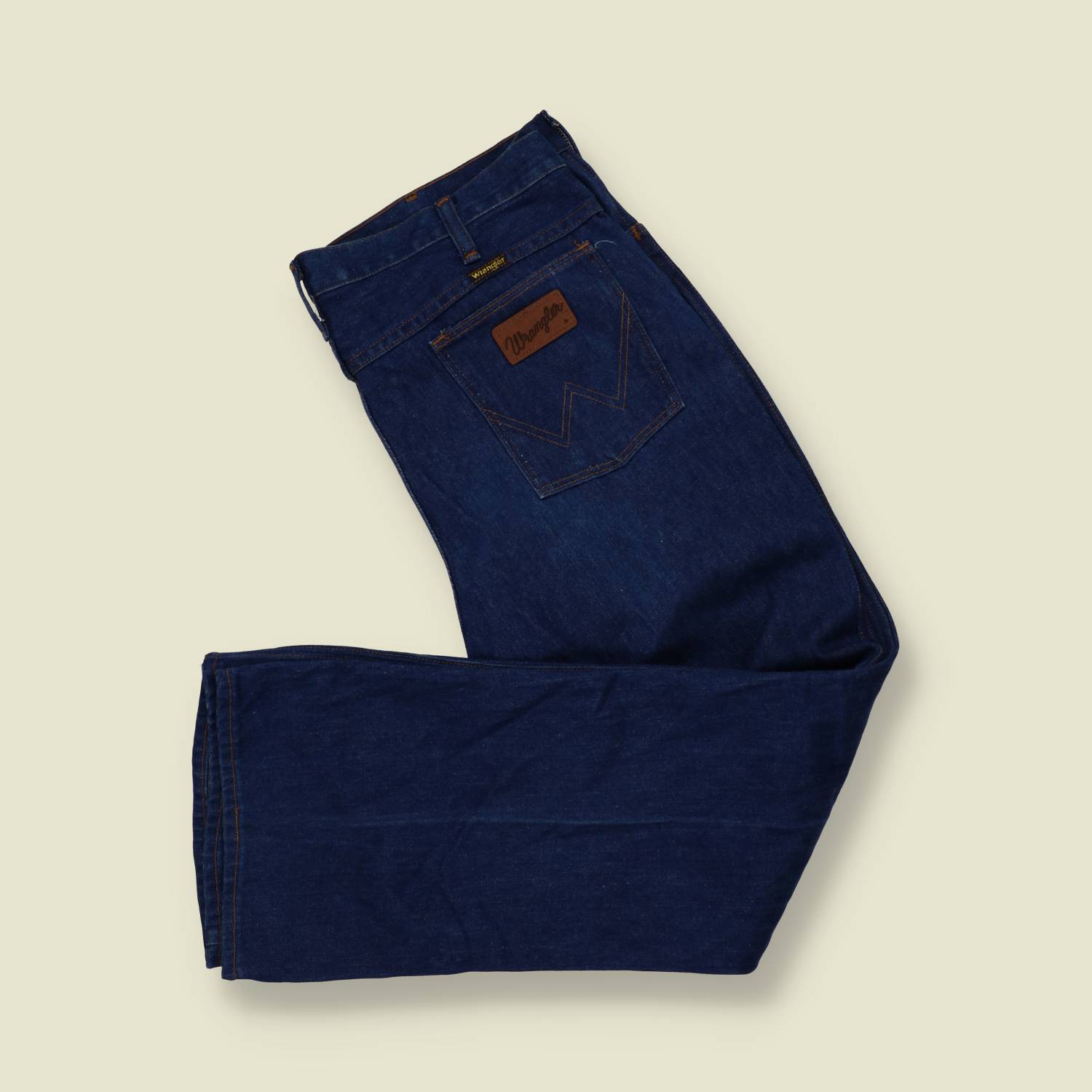1970s | Wrangler | No-Fault Flared Jeans | Dark Blue - w38