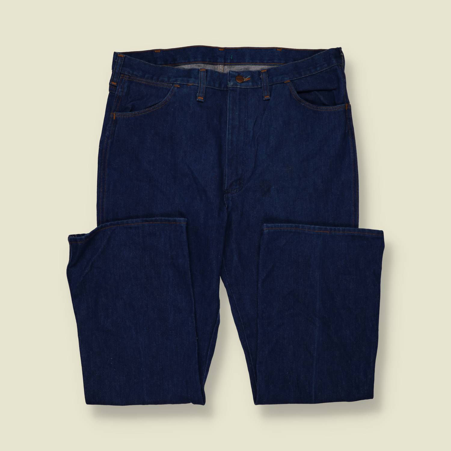 1970s | Wrangler | No-Fault Flared Jeans | Dark Blue - w38