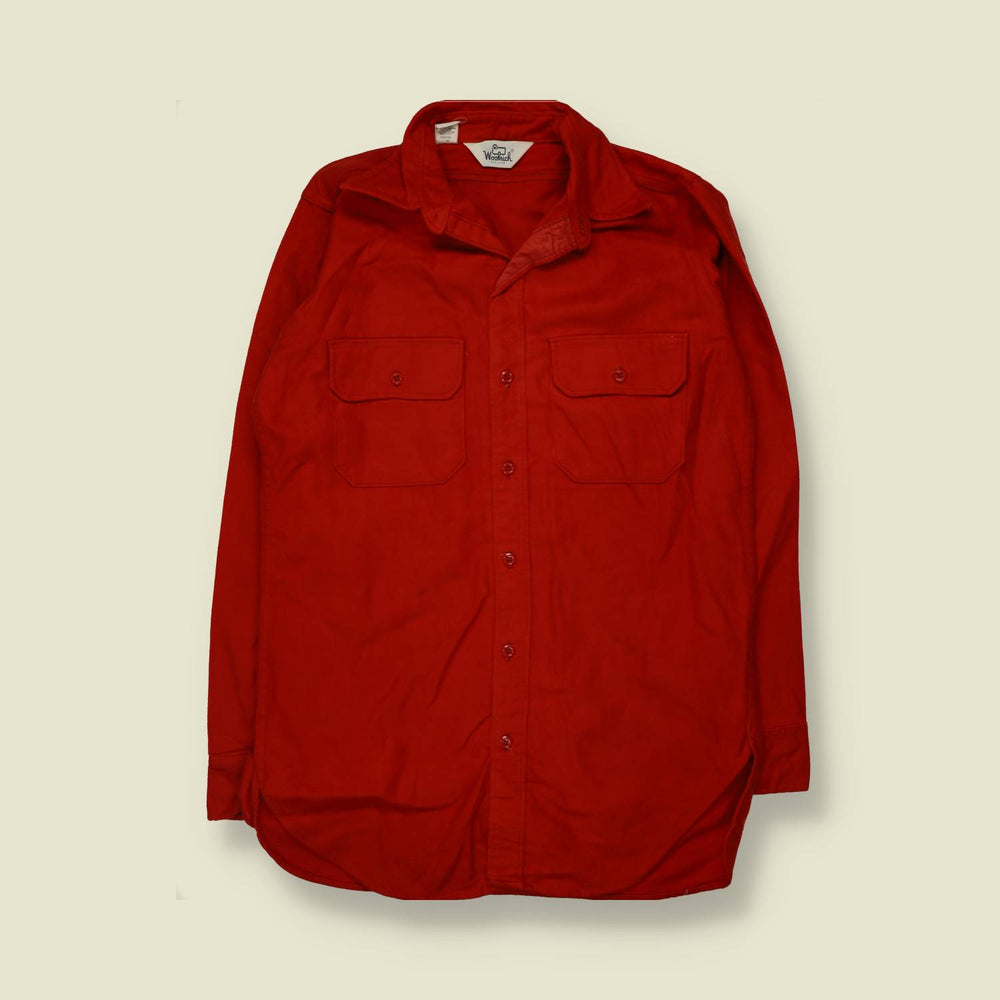 1980s | Woolrich | Chamois Shirt | Orange - XL