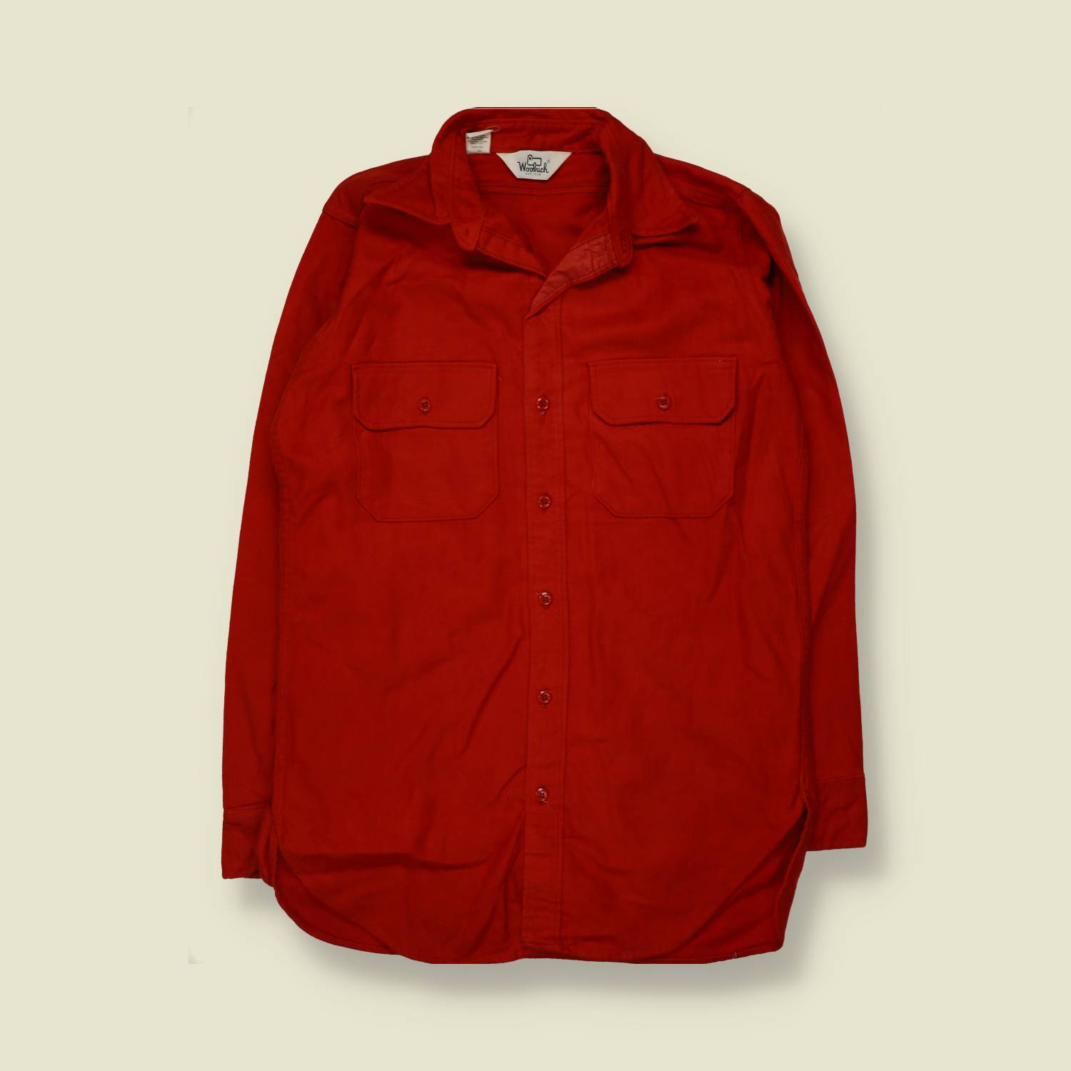 1980s | Woolrich | Chamois Shirt | Orange - XL