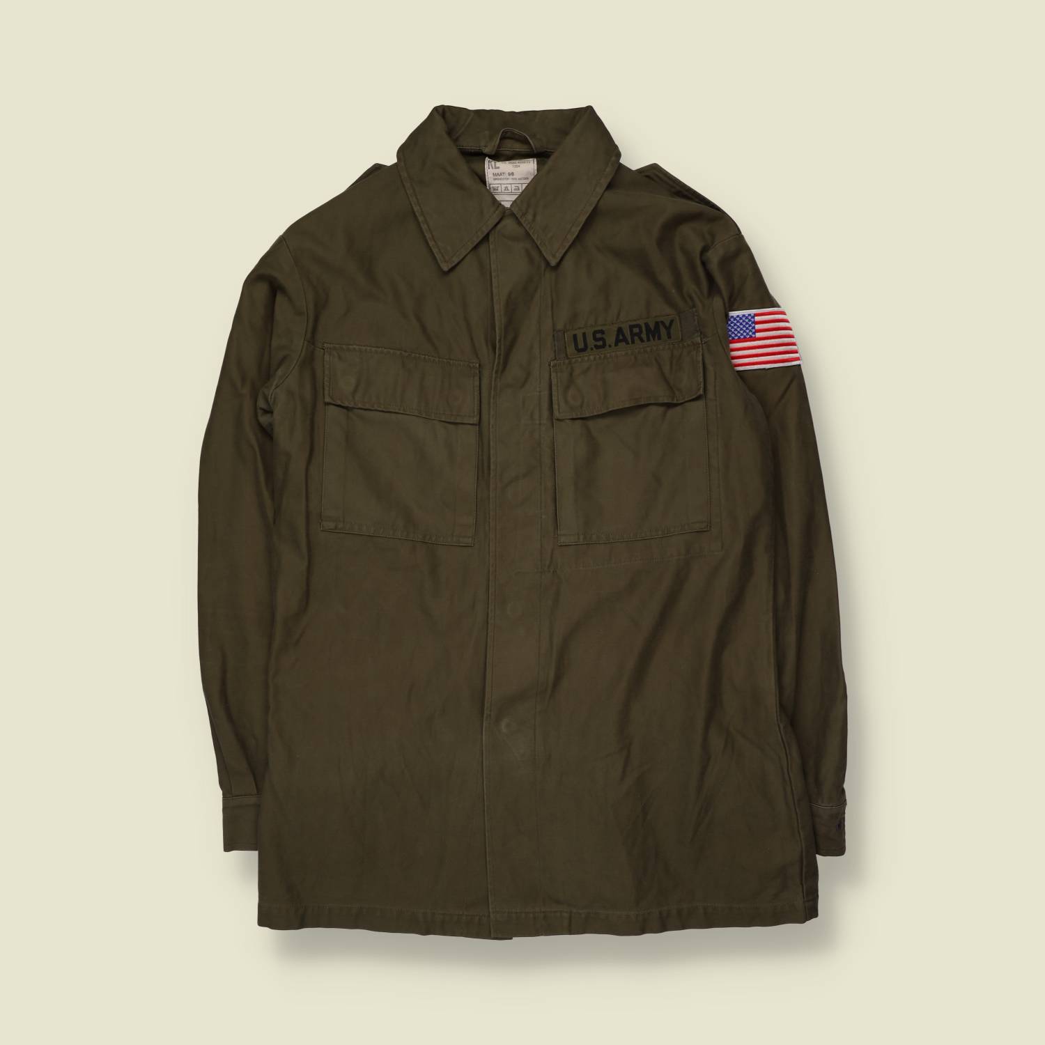 1984 U.S. Army | Utility Field Shirt | Olive Green - S
