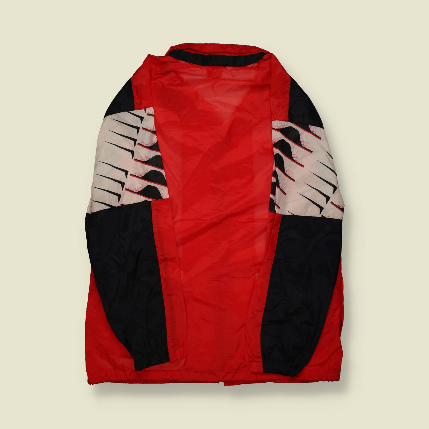 1990s | Puma | Graphic Windbreaker – Red/Black/White - L