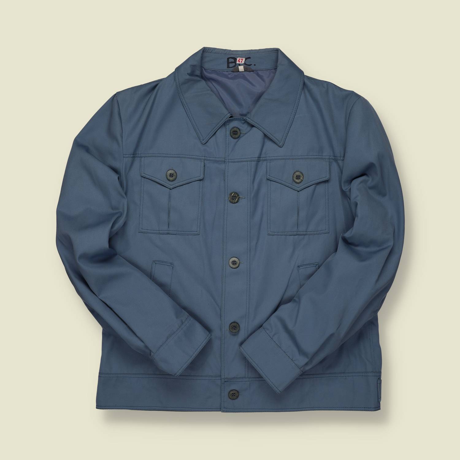 1970s | B&C | Lounge Jacket – Steel Blue - S