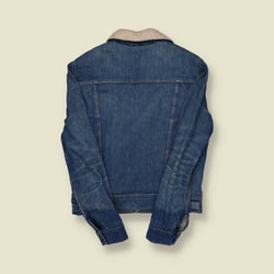 1970s | Wrangler | Sherpa-Lined Denim Jacket – Mid Wash - XS