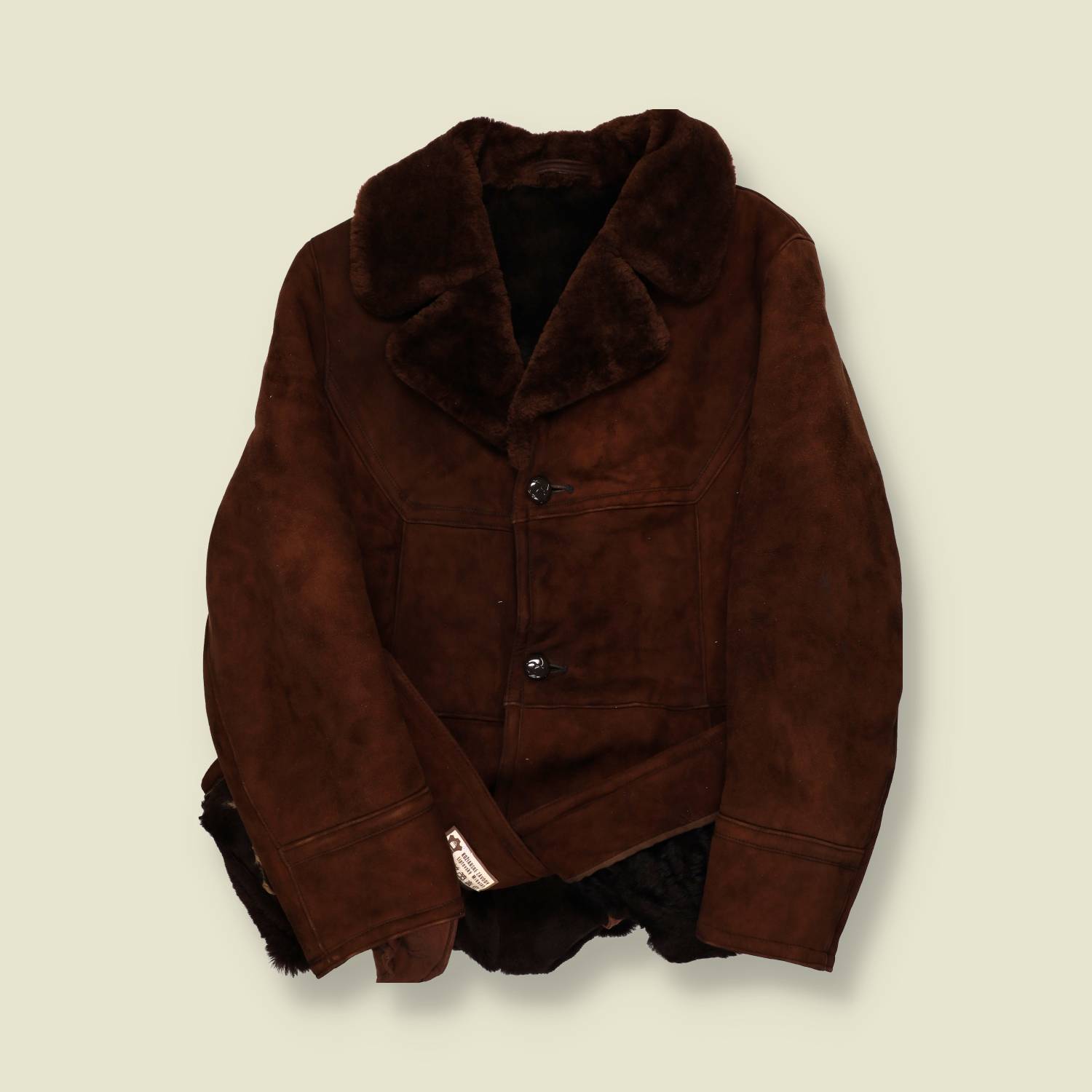 1970s | Sheep-Skinner | Brown Shearling Jacket – Dark Chocolate - S/M