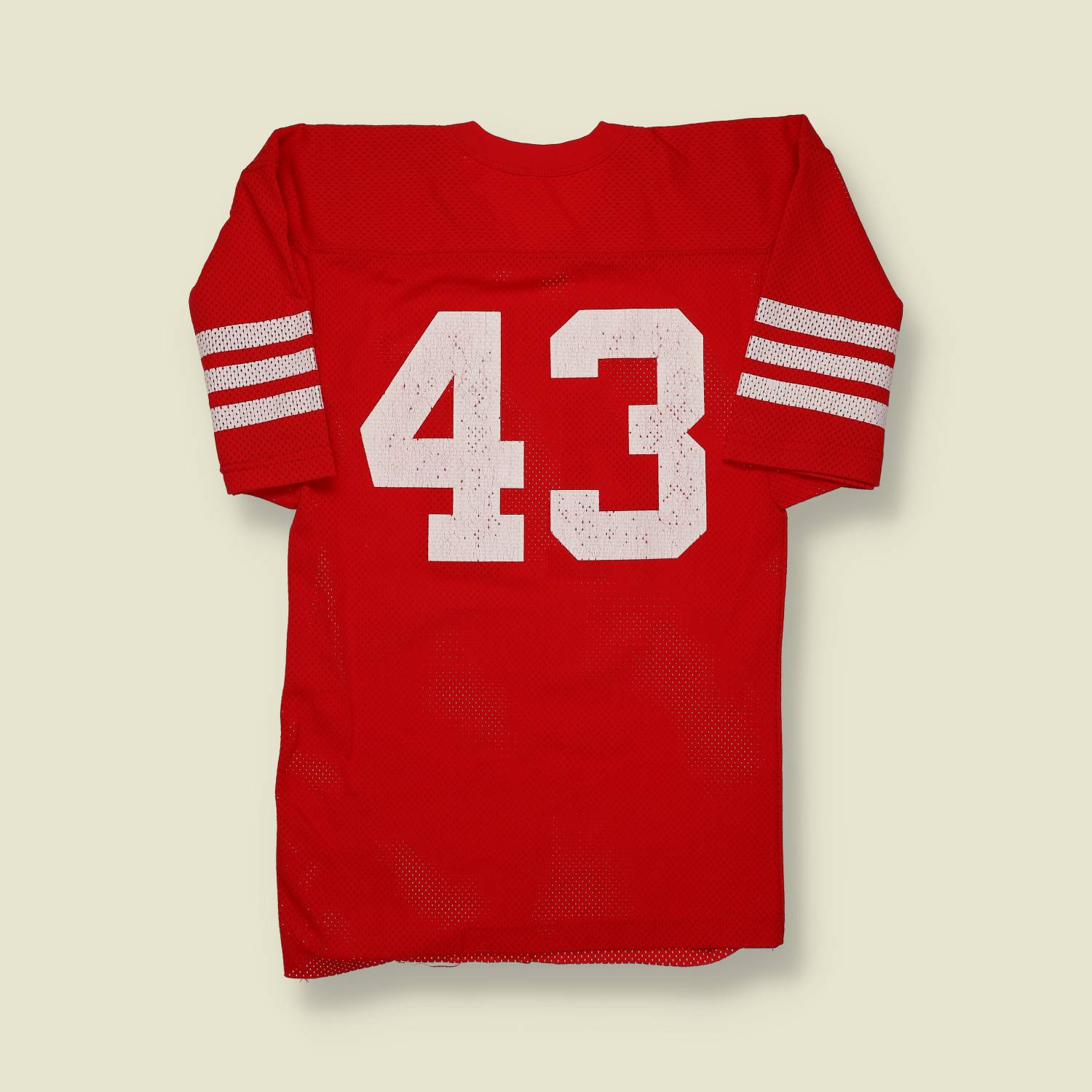 1970s | Russell Athletic | Arkansas Razorbacks Mesh Jersey #43 – Red/White - XXS