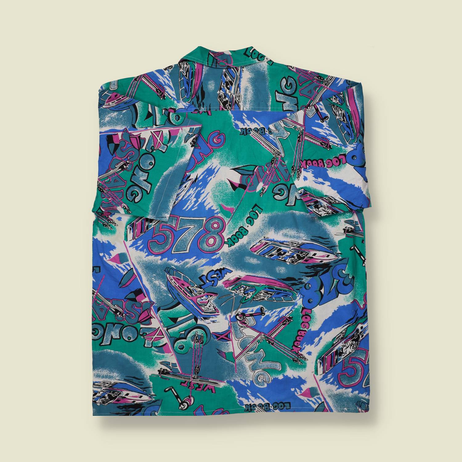 1990s Crazy Print Shirt - XXL