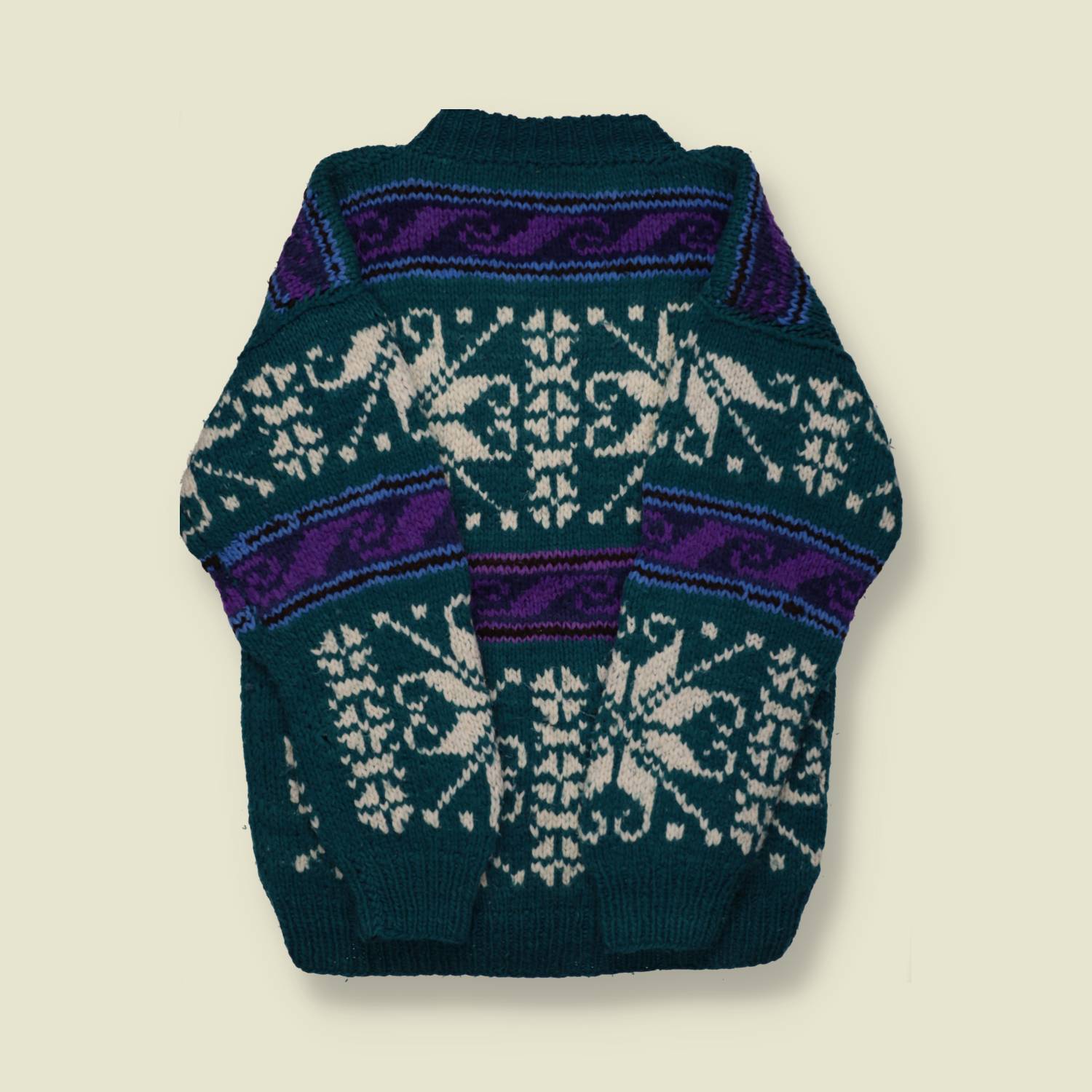 1980s Hand Knitted Jumper - L