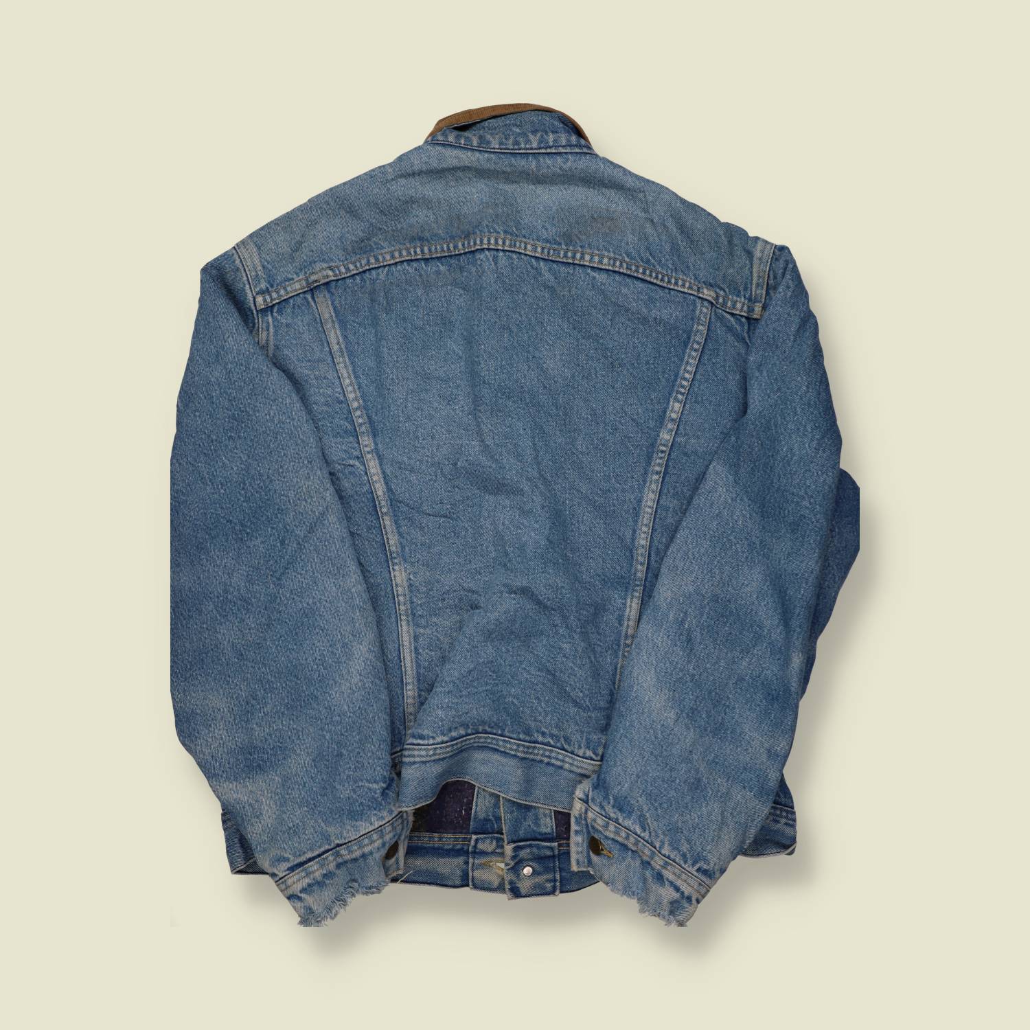 1980s Blanket Lined Made In USA Lee Riders Button Denim Jacket - M