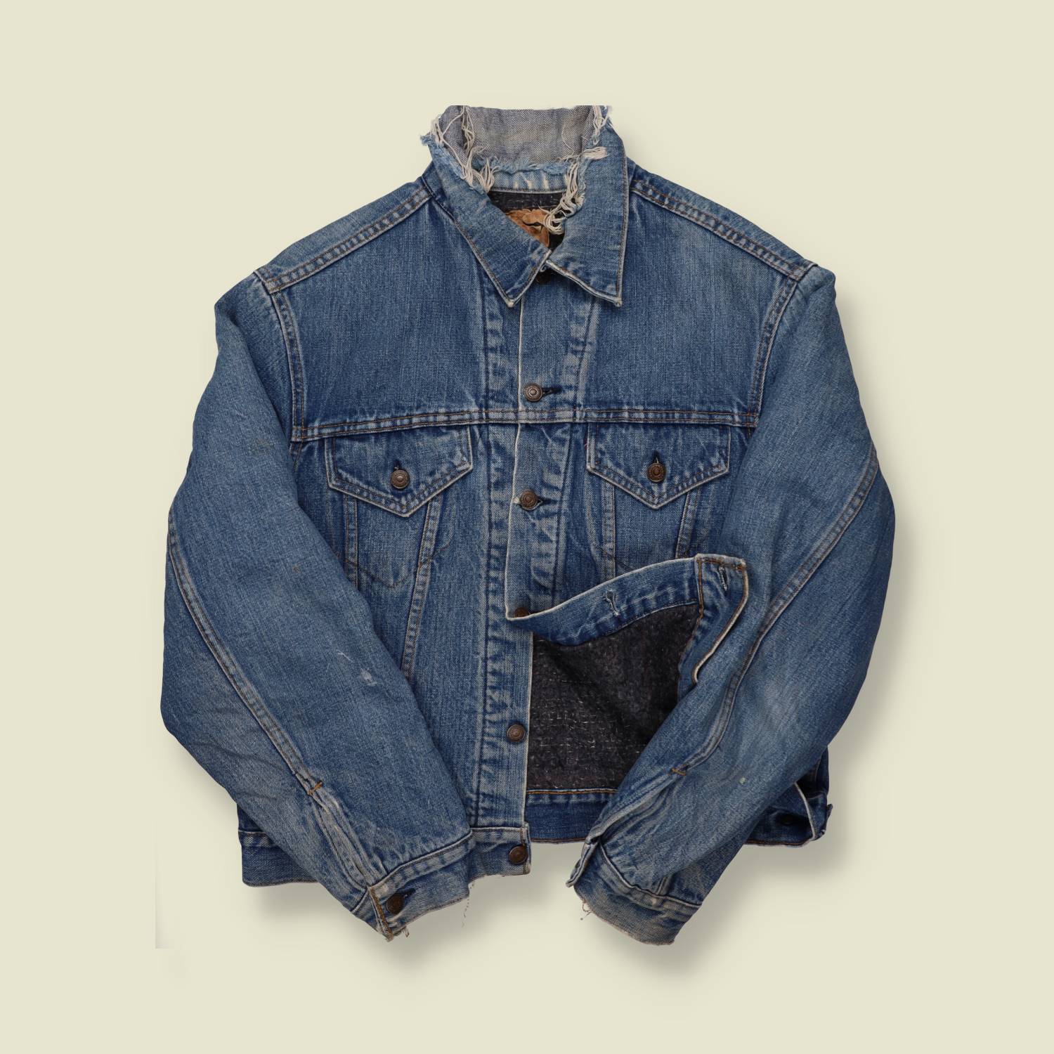 1970s Made In USA Levi's Blanket Lined Jacket - M