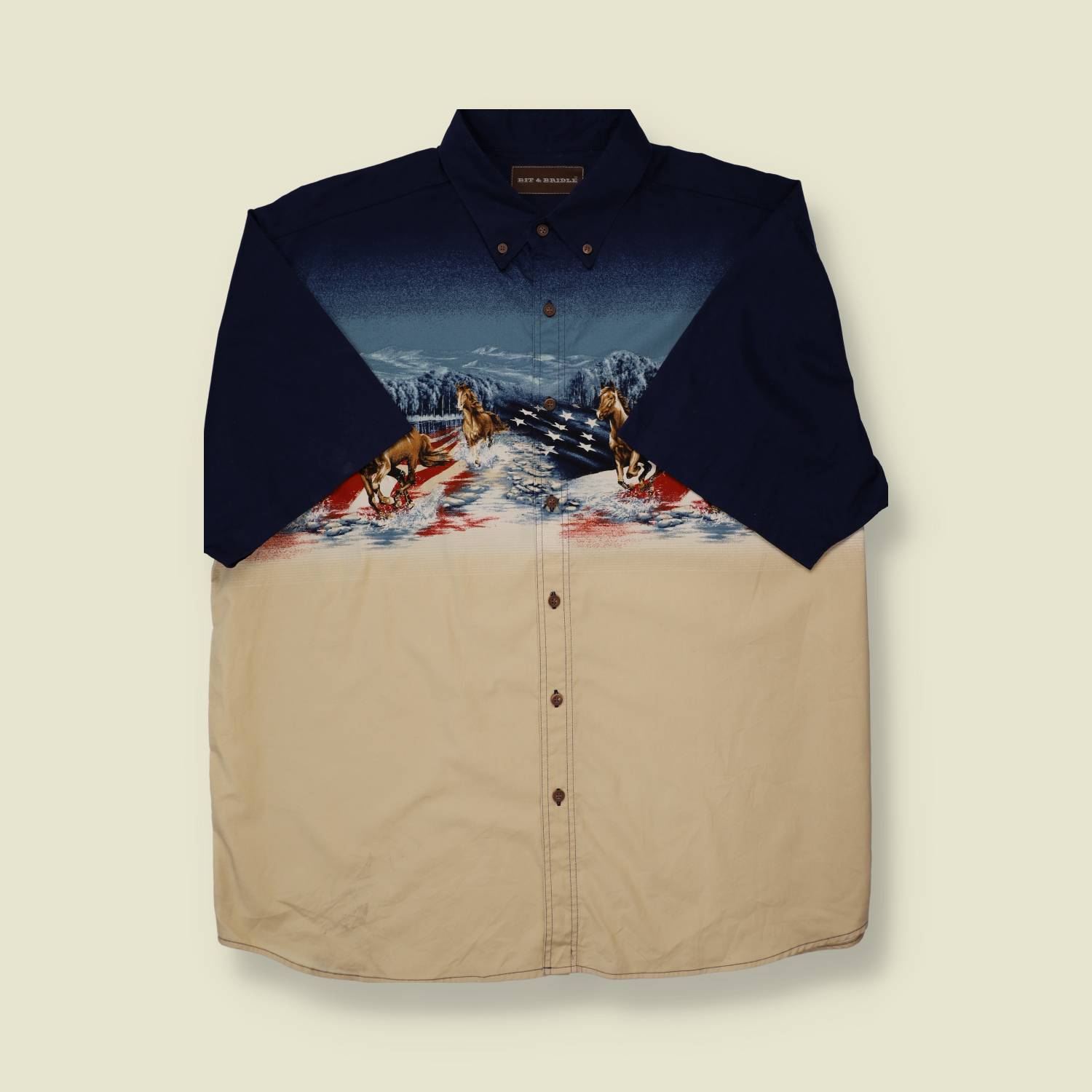 1990s Button Down Horse Shirt - XXXL
