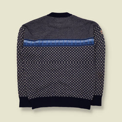 1970s | Pull Dolomiten | Wool Acrylic Ski Jumper | Navy & White - S