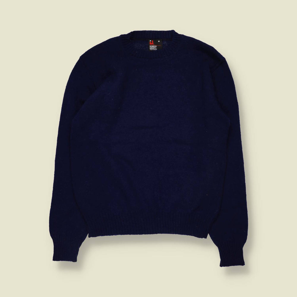 1970s | Robert Bruce | Wool Crew Neck Jumper | Navy - S