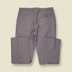 1970s | Mad Men | Wool Poly Blend Trousers | Grey - w36