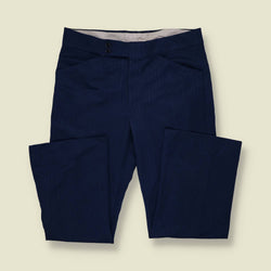 1970s | Polyester Trousers | Navy - w36