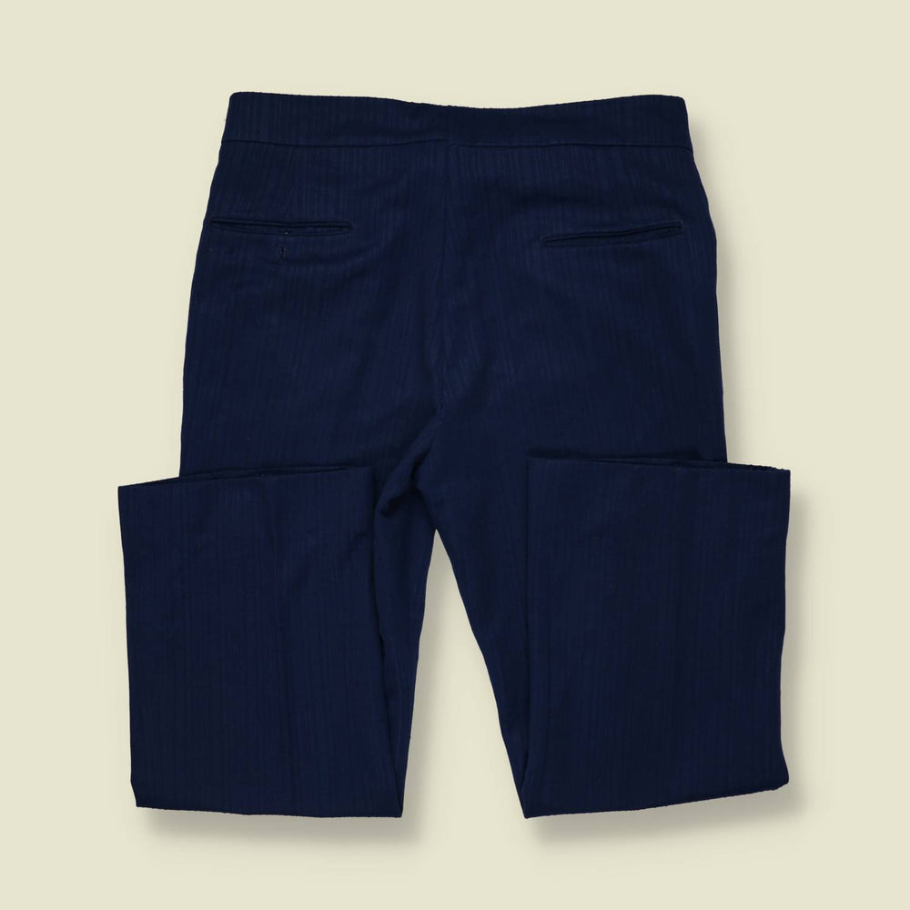 1970s | Polyester Trousers | Navy - w36