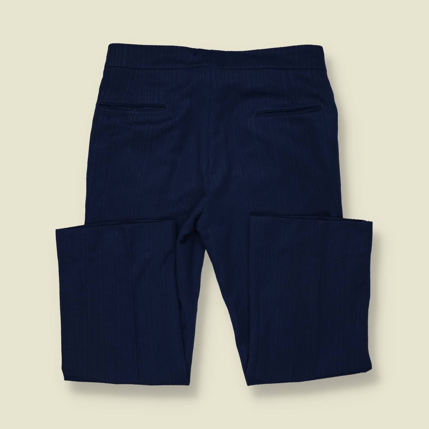 1970s | Polyester Trousers | Navy - w36