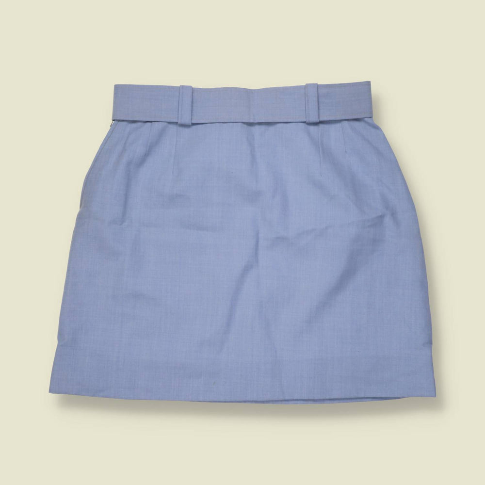 1960s | Cotton Blend Skirt | Blue - w30