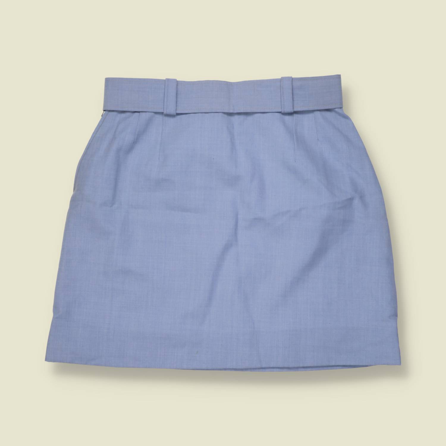 1960s | Cotton Blend Skirt | Blue - w30