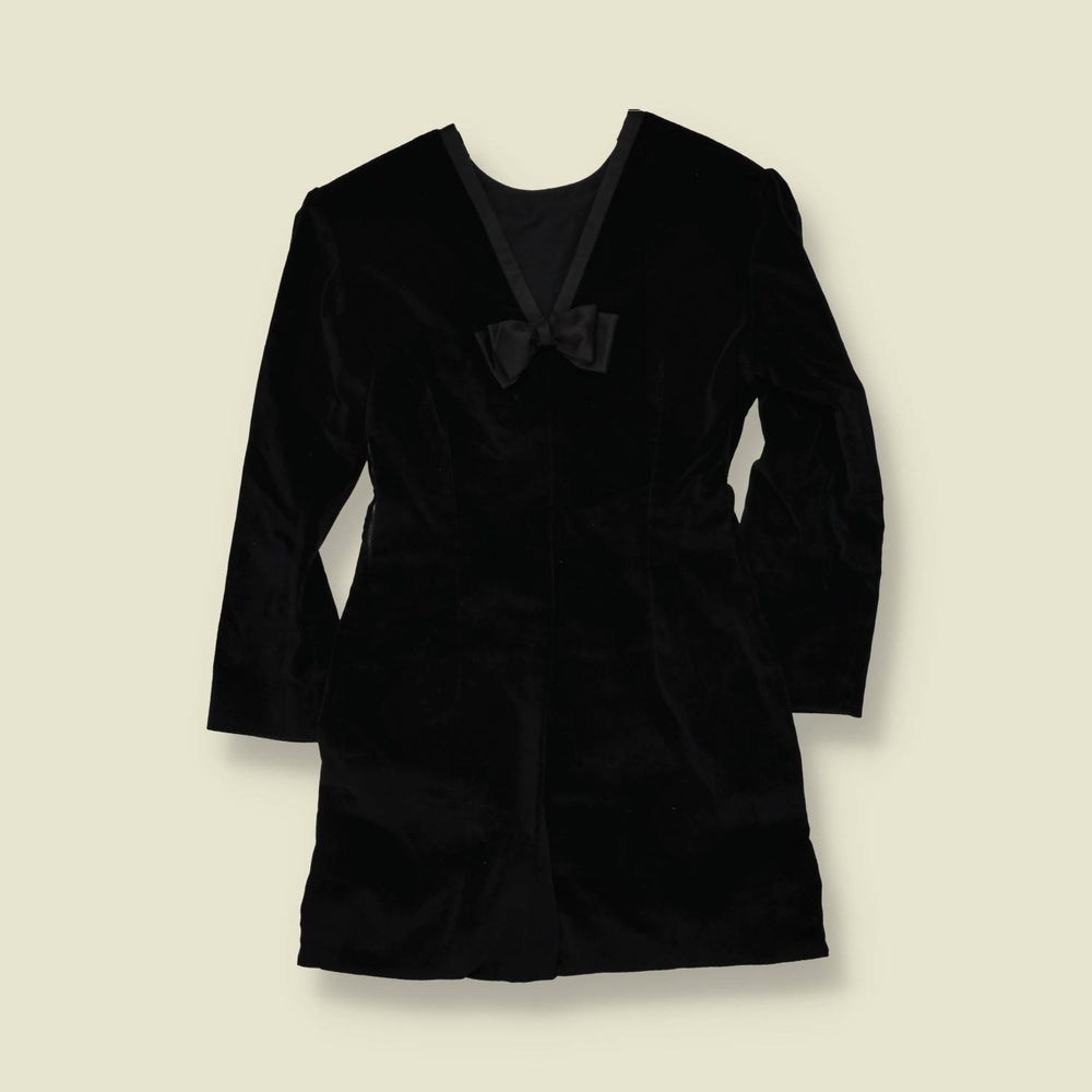 1970s | Velvet Dress | Black - 4