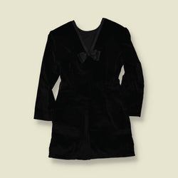 1970s | Velvet Dress | Black - 4