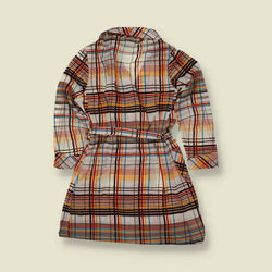 1970s | Deadstock Print Dress | White Multi Check - 4