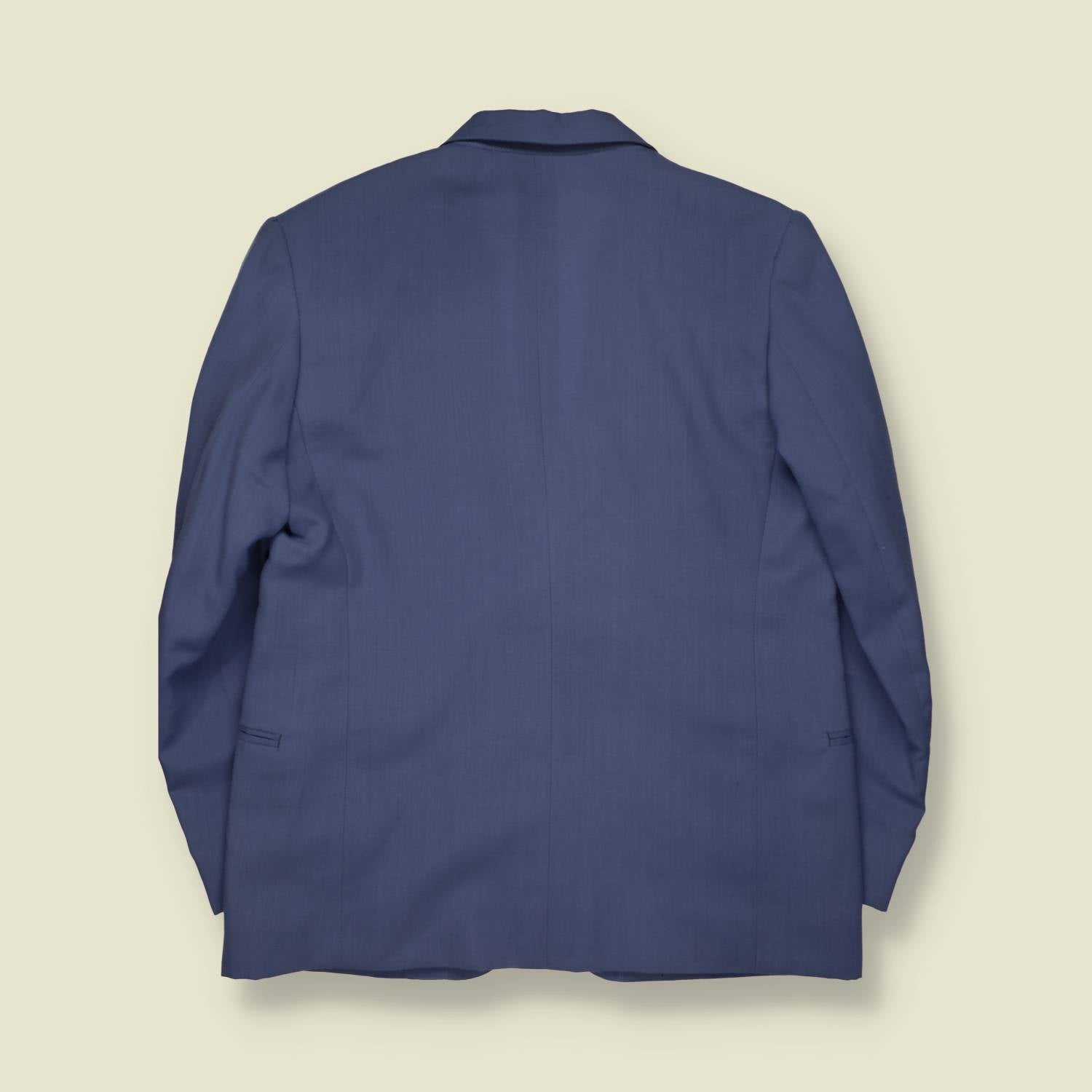 1970s | Wool Suit Jacket | Slate Blue - S