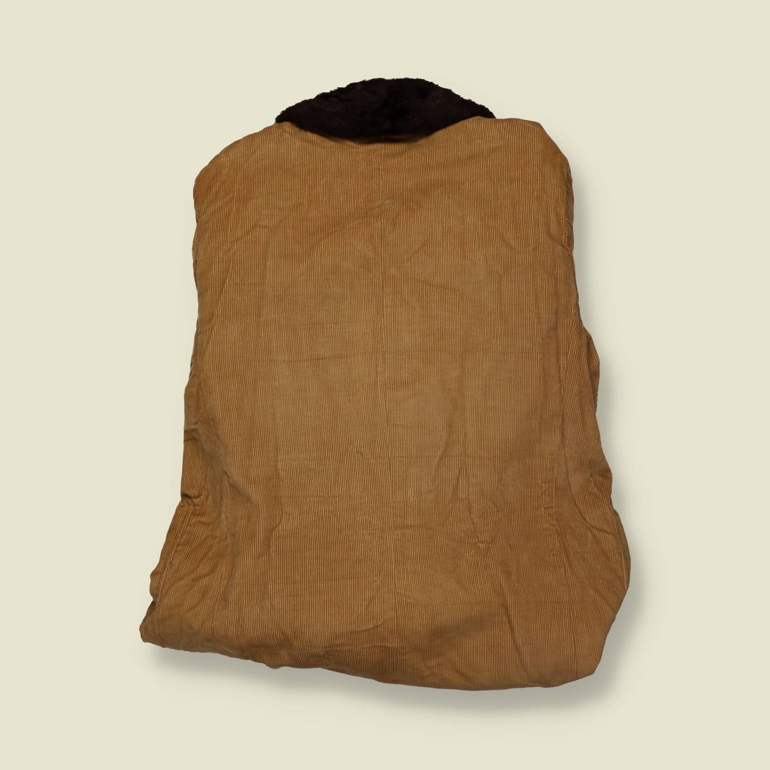 1970s Sears Corduroy Ranch Coat – Tan with Shearling Collar - M