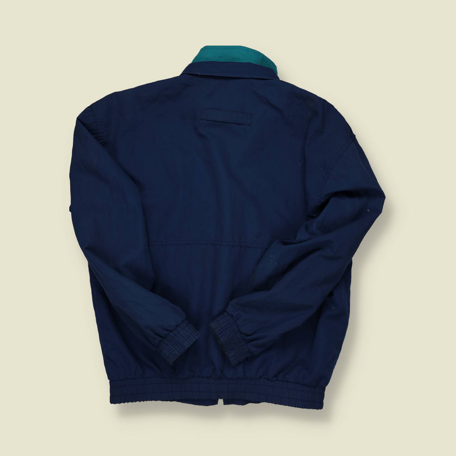 1980s California Originals Lays Promo Jacket – Navy with Teal Collar - L