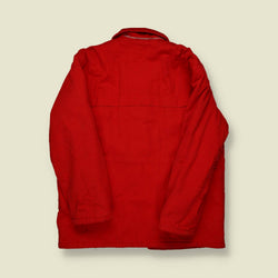 1960s Huster Outdoor Jacket – Red Cotton Zip-Front - L/XL
