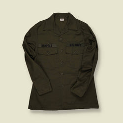 1980s U.S. Navy OG-507 Utility Shirt – Named “Dempsey” - M