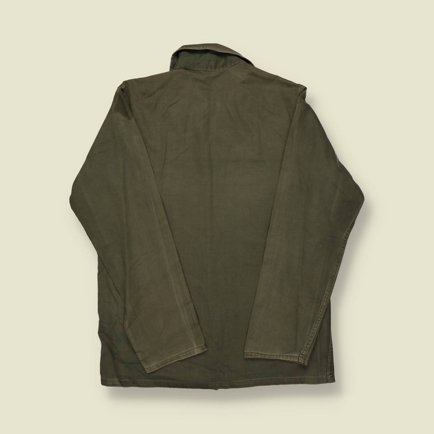 1950s U.S. Army OG-107 Sateen Utility Shirt – Named “Niehaus” - S